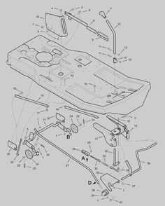 Part Location Diagram of MU55179Z Briggs and Stratton Link, Front Deck